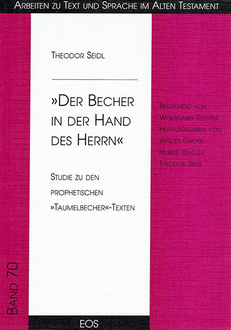 Becher in der hand des herrn: studie zu den prophetischen taumelbecher texten. - Por dez réis de mel coado -(euro 6.48).
