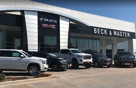 Beck and masten gmc north. Located in Houston, TX, Beck and Masten Buick GMC is an Auto Navigator participating dealership providing easy financing. Menu. Cars for sale New cars for sale . Used cars for sale . Car dealers . Car comparisons . All cars for sale Financing Monthly payment calculator . Managing your money . Getting a good deal . Get pre-qualified ... “Transitioning … 