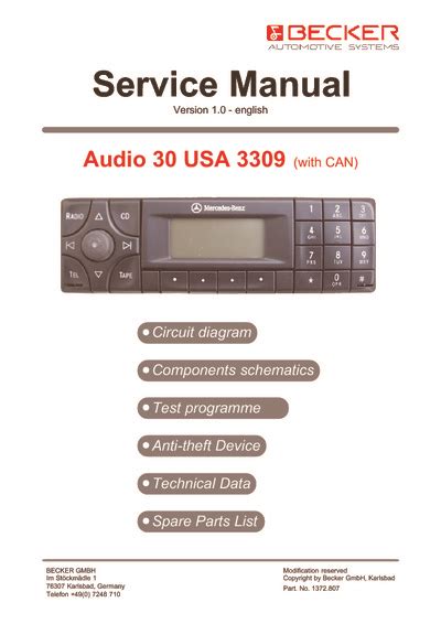 Becker audio 30 aps service manual. - Suzuki dl1000 v strom workshop manual 2002 2003 2004 2005 2006 2007 2008 2009.