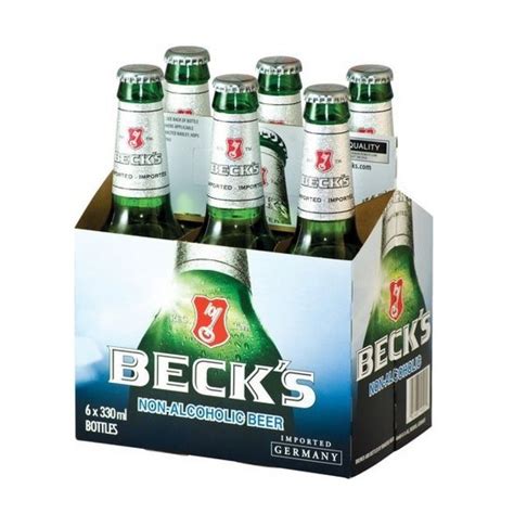 Becks non alcoholic beer. ... Beer \ Non-Alcoholic \ Beer \ Becks NA 12oz 6pk Btl. Image may differ from ... Becks NA 12oz 6pk Btl. 12oz-6pk Btls. Becks 12oz 6pk bt. $8.99. Size: 12oz. Pack ... 
