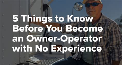 Becoming an owner operator with no experience.  How to Become an Owner-Operator Wi...