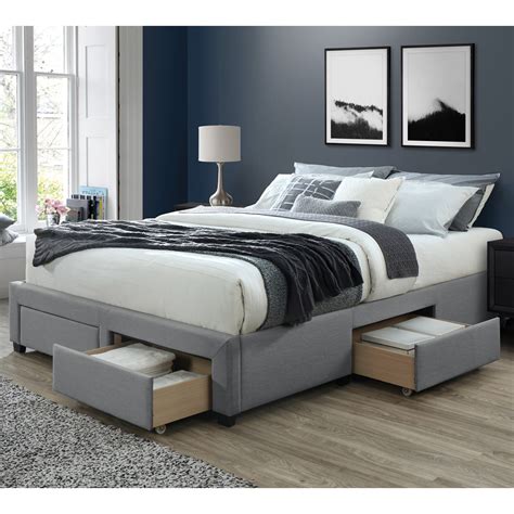Bed frame drawer. A bed frame has to do double duty as a statement piece of furniture and a durable, sturdy base that supports you night after night—and all the bed frames on this … 
