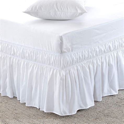 Ruffled Bed Skirt Queen Size with Split Corner-White Dust Ruffle Queen-12 Inch Drop Bed Skirt-Hotel-Quality Ruffles Bed Skirt Fall Decorations for Home, Easy fit, Made Brushed Microfiber. 309. $2999. Typical: $32.99. Save 5% with coupon. FREE delivery Fri, Oct 6 on $35 of items shipped by Amazon. . 