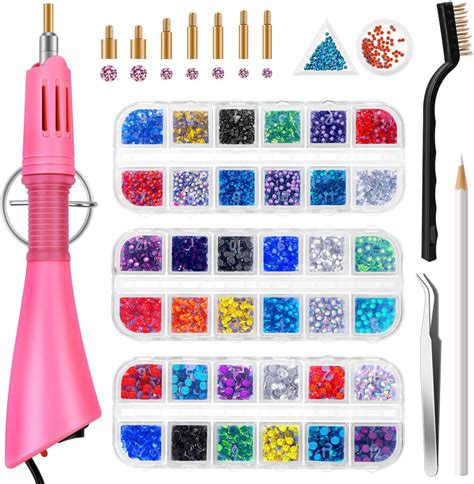 Bedazzler Kit with Rhinestones, Cridoz Hotfix Rhinestone Applicator …