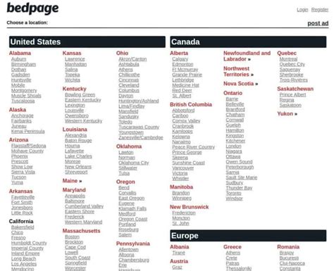 Beside this there are sections similar to craigslist personals, backpage, bedpage, gumtree for personal ads. . Bedpague