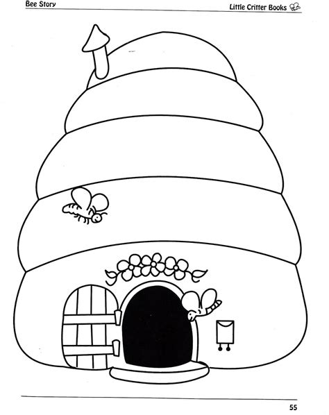 Bee Hive Coloring Page