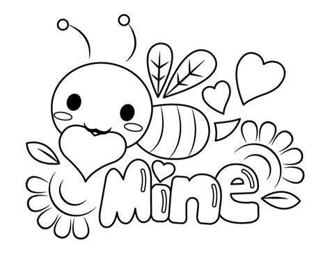 Bee Mine Coloring Pages