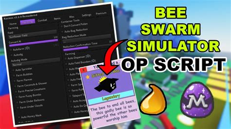 Bee swarm simulator infinite honey script pastebin.  With customizable options...