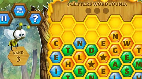 Bee word game. Spelling Bee is a word game in which the player is asked to spell a broad selection of words out of 7 letters. The letters are given in bee cube pattern as illustrated here. The game asks you to make as many words of four or more letters as you can out of seven letters. Six of the letters revolve around a central letter that has to be in each word. 