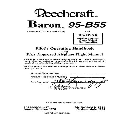 Beechcraft 95 b55 baron pilots manual poh flight manual. - Worksop manual for iseki 3cylinder diesel engine.