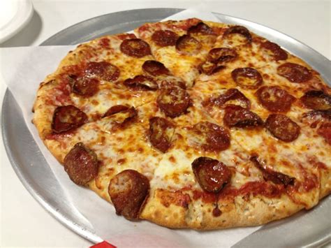 Beef pepperoni pizza near me. 2,000 calories a day is used for general nutrition advice, but calorie needs vary. Savory donair beef, fresh-sliced onions and Roma tomatoes, pepperoni and signature cheese, all layered on our authentic donair sauce and hand tossed original crust. 