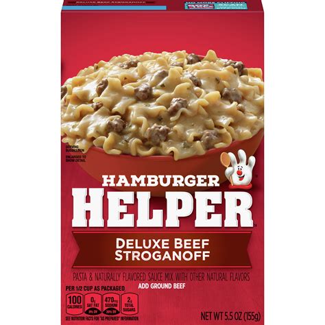 Beef stroganoff hamburger helper. QUICK AND EASY: Make Hamburger Helper in three easy steps; simply brown beef, stir in ingredients and pasta sauce and simmer. ENDLESS OPTIONS: Add your own twist with additional ingredients and head to the Betty Crocker website for Hamburger Helper recipes and pastas the whole family will love. BOX CONTAINS: 1 box, 5.5 oz. 