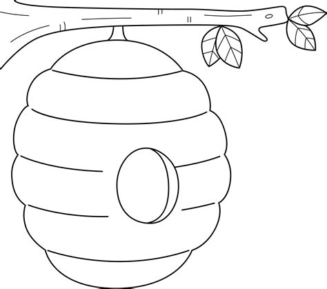 Beehive Coloring Page