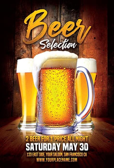 Beer Poster Template Free