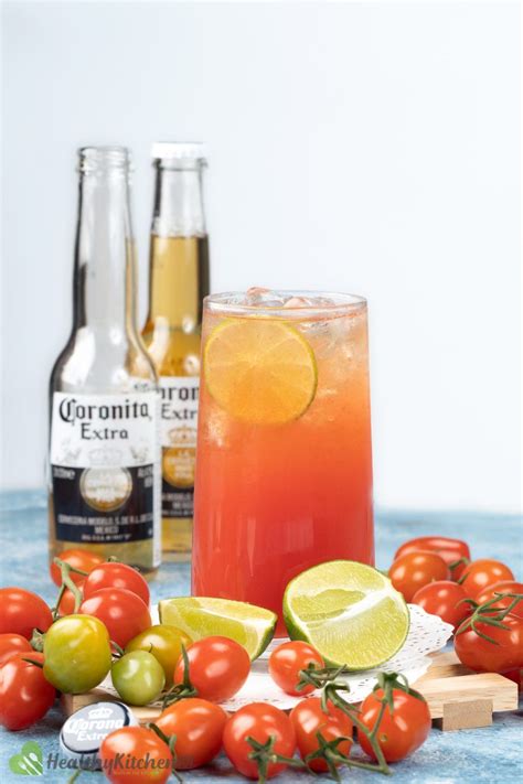 Beer and tomato juice. How to cook: Stir together key lime juice, Clamato®, Worcestershire sauce, and habanero pepper sauce in a shaker filled with ice. Use a big glass with ice and beer and serve it to your guests. Add a wheel of lime as a garnish. Rimming Blended Spices: In a small bowl, mix the kosher salt, chili powder, and oregano. 