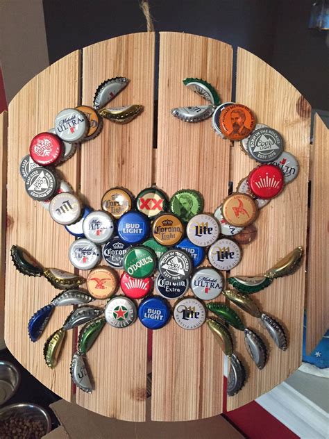 Beer cap crafts. Bottle top handles. If you've got access to a lathe, these up-cycled drawer knobs are easy to make. I found these a great way to re-use bottle caps and tops.... 