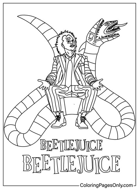 Beetlejuice Coloring Shee
