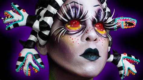 Beetlejuice sandworm makeup. About. Beetlejuice makeup transitions to “Devil’s Dance” by Metallica for a colourful spooky makeup vibe! If you want to support this channel spreading crazy makeup... 