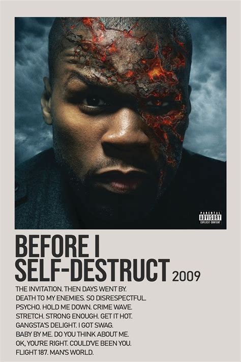 Before i destruct. Before I Self Destruct. A coming of age story about an inner-city youth raised by a hardworking single mother. When his dream of becoming a basketball player fails to materialize, he finds himself employed in a supermarket. After his mother is tragically killed, Clarence is consumed by revenge and takes up a life of crime in order to support ... 
