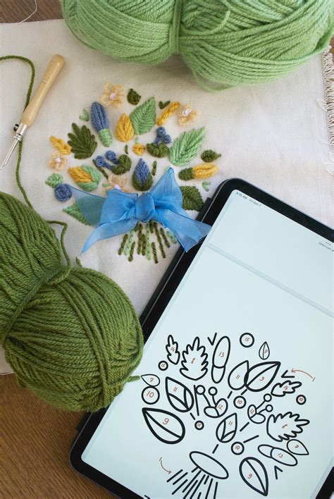 Beginner Guide to Punch Needle Embroidery, Instruction with patterns
