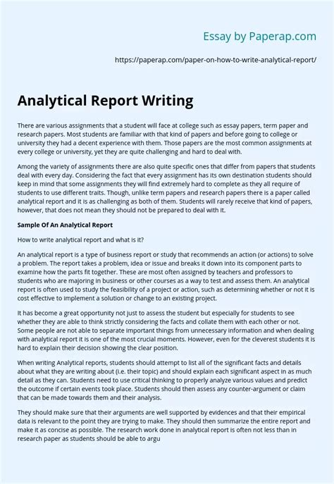 Beginning Analytical Reporting