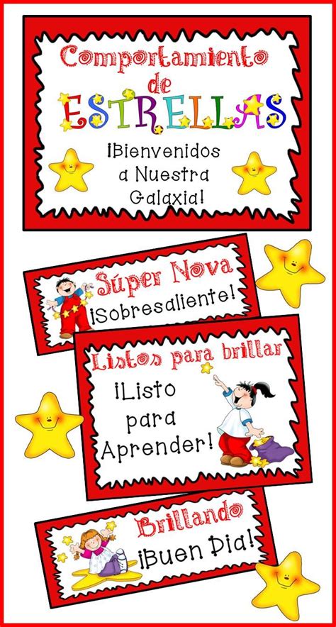 Behavior Chart Spanish with Red Border Dual language classroom