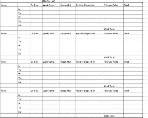 Behavior Point Sheets Editable Excel Spreadsheet Amped Up Learning