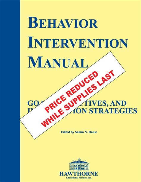 Behavior intervention manual hawthorne educational services. - Gestión financiera del manual de soluciones van horne.