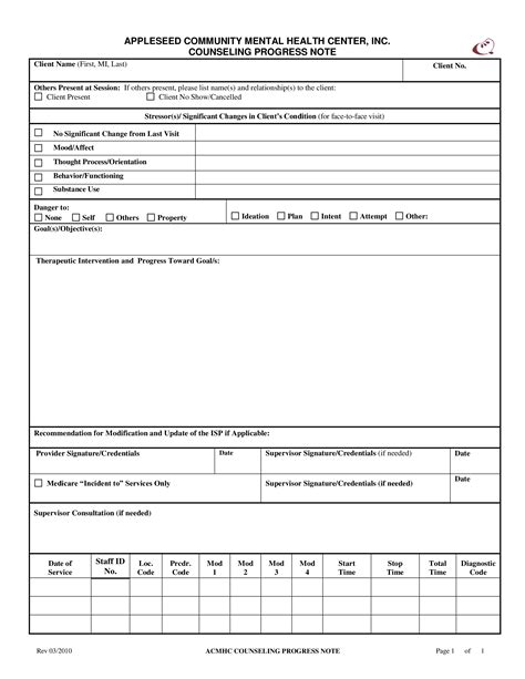 Behavioral Health Fillable Progress Notes Forms Printable Forms Free