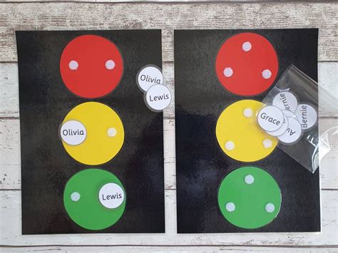 Behaviour Chart Traffic Light Chart Promote Postive Etsy UK