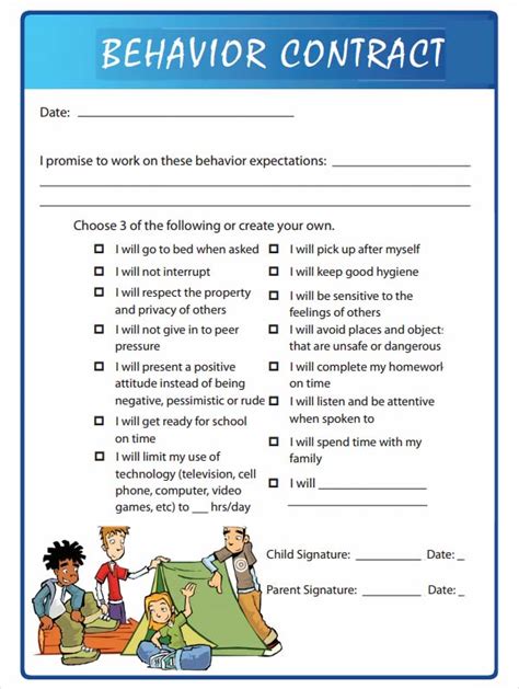 Behaviour Contract Template SampleTemplatess SampleTemplatess