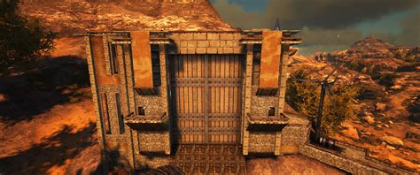 450 × Thatch The Behemoth Reinforced Dinosaur Gate is the first behemoth gate available. It offers protection to a base and is used to get tamed dinosaurs in and out of a base.. 