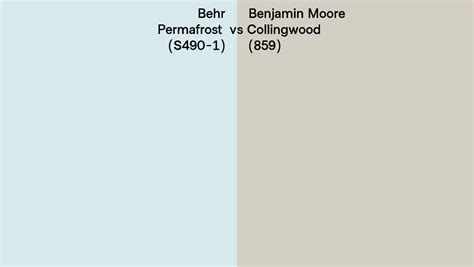 Behr Absolute Zero vs Permafrost side by side comparison