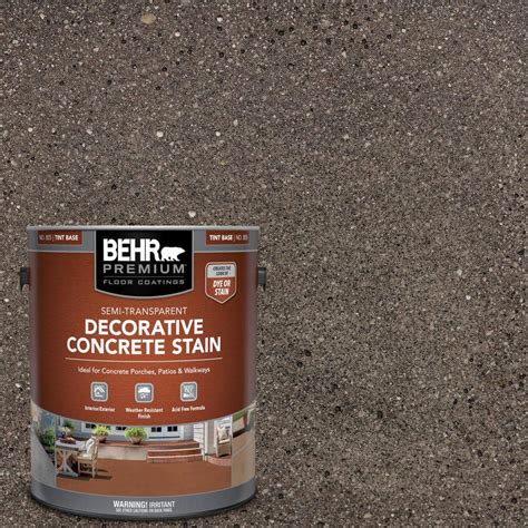 Model # 80001C Store SKU # 1000409505. A durable, water repellent, solid colour stain designed to help protect and enhance both exterior and interior concrete surfaces. Designed to beautify & protect concrete walls, patios, basements, sidewalks, pool decks, garage floors, driveways and tennis courts. Siliconized 100% acrylic formula.. 
