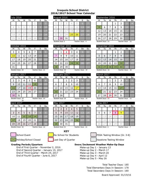 Behrend Academic Calendar