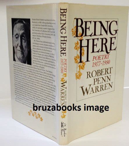 Read Online Being Here Poetry 19771980 By Robert Penn Warren
