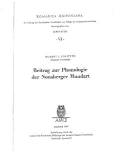 Beitrag zur phonologie der nonsberger mundart. - A color handbook of oral medicine by richard c k jordan.