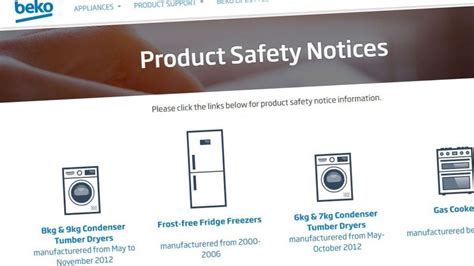 Beko : Safety Notices