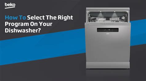 Beko b100 dishwasher programs.  It provides details on each program including sui...