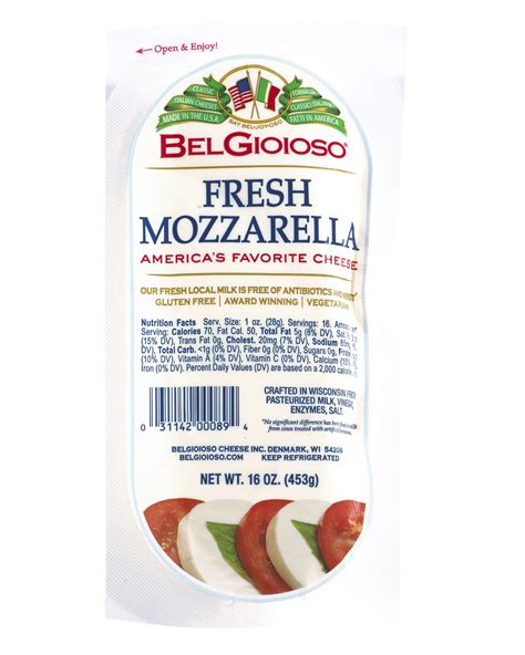 Belgioioso - BelGioioso Fresh Mozzarella is now available smoked. With a light golden brown color on the outside, and a delicious, milky flavor on the inside, this premium cheese is packaged in thermoform for an extended shelf life. Use as an alternative to Fresh Mozzarella in nearly any application. This unique cheese melts beautifully, with a delicious ...