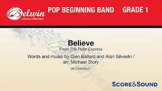 Believe (from The Polar Express): Concert Band Conductor Score