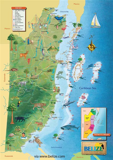 Belize Map - Free Maps of Belize and Central America