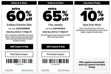 1 day ago · Upon signup, you’ll get a Belk coupon for 20% off almost