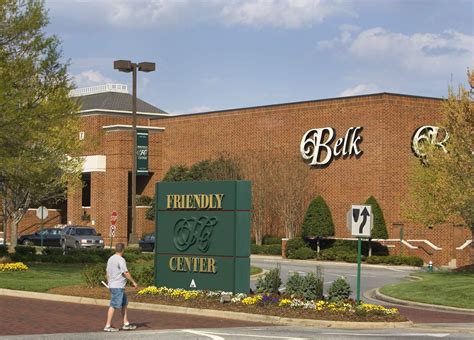 Belk, 600 Friendly Center Road, Greensboro, NC 27408. Holiday shopping starts at Belk: your department store destination for mens and womens clothes, shoes, beauty, fragrances, home décor, kitchen appliances and more.. 