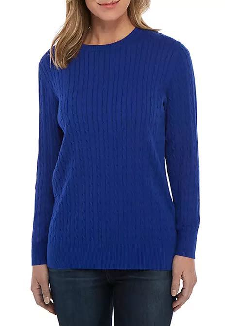 celebration Special Offer. $15 MAC 4-Piece Set with $25 Belk Purchase. add Add to Registry add Add to Wish List. Kim Rogers® Women's Long Sleeve Cable Crew Neck Button Sweater. $13.35 Clearance $44.50.
