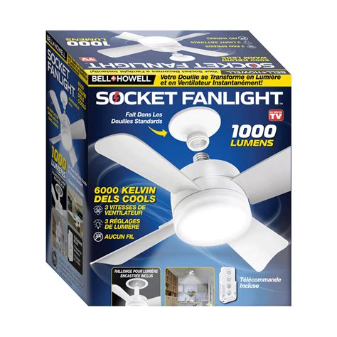 Find many great new & used options and get the best deals for Bell + Howell Socket Fan Ceiling Light with Remote Control, 1000 Lumens New! at the best online prices at eBay! Free shipping for many products!. Bell+howell socket fan