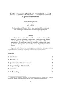 Bell’s Theorem, Quantum Probabilities, and Superdeterminism