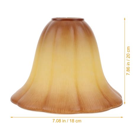 Bell Shaped Glass Lamp Shade E27 Lighting Fixture Accessory