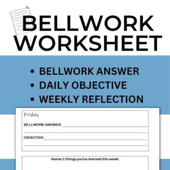 Bell Work Template