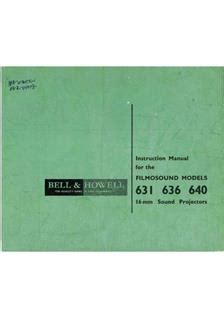 Bell howell 631 636 640 service manual english. - Manual para un sonoma gmc 2001.